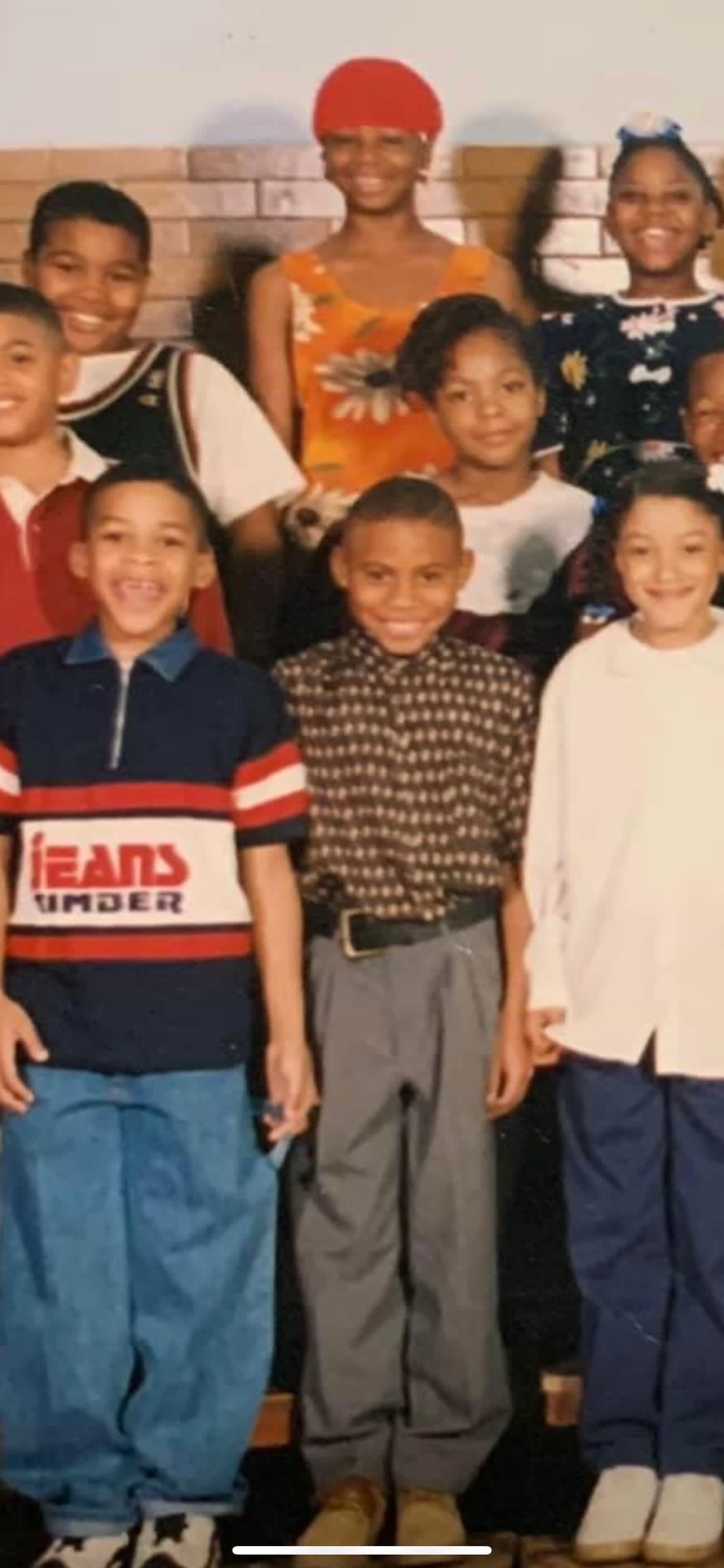 A young Samuel Sparks with classmates in South Shore