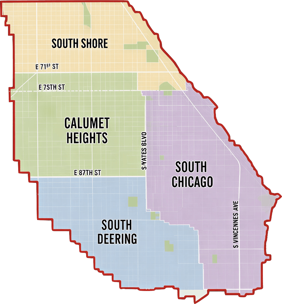 Chicago 7th Ward — South Shore, Calumet Heights, South Chicago and South Deering